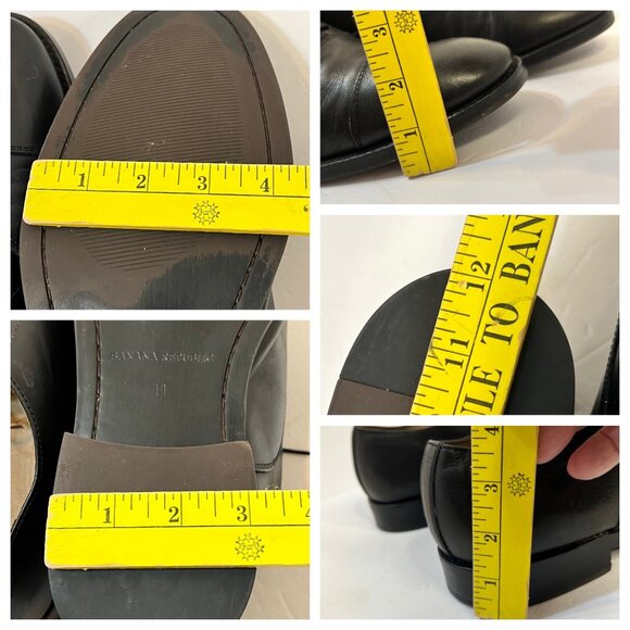 Banana Republic Italian leather Ortholite Oxford dress shoes  11M Tuxedo Preppy main image 5